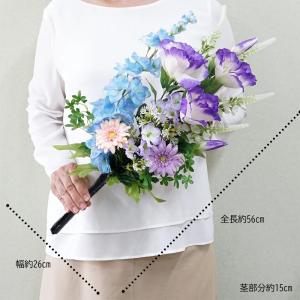 仏花 造花 お墓用 一対 トルコキキョウ ガー...の詳細画像5