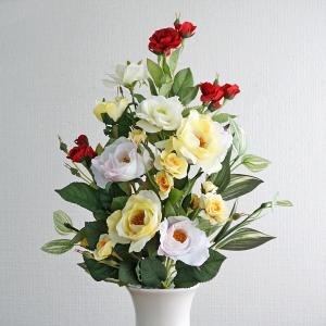 仏花 造花 お墓用 一対 ローズ バラ 薔薇 ...の詳細画像4