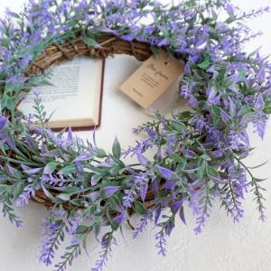 造花 ラベンダー リース M スモーキーカラー...の詳細画像3