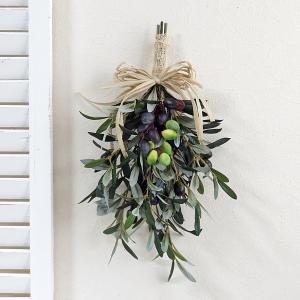 ミモザ ミニリース 壁掛け スワッグ おしゃれ 玄関ドア 送料無料