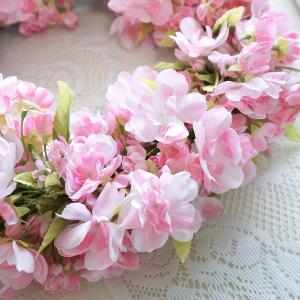 八重桜 リース ピンク Lサイズ 造花 さくら...の詳細画像4