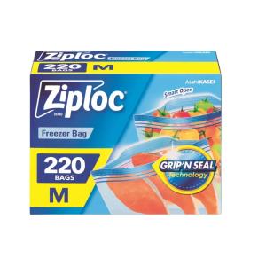 ジップロック ダブルジッパー フリーザー用バッグ Mサイズ 220枚