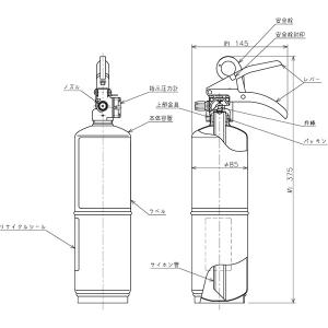 消火器 キッチンアイ レッド×ゴールド リサイ...の詳細画像1