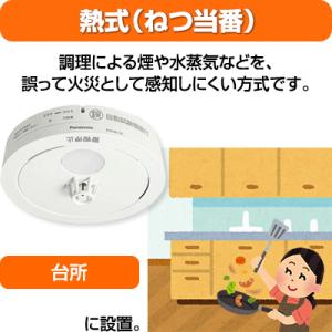 パナソニック 薄型火災警報器 ねつ当番 SHK...の詳細画像4