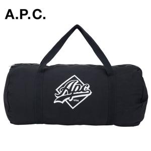 A.P.C. アーペーセー CANVAS HOLDALL BAG CODBF H62112 LAD キャンバ スダッフルバッグ ユニセックス 男女兼用 ネイビー 紺 ロゴ ワンポイント プリント apc0007