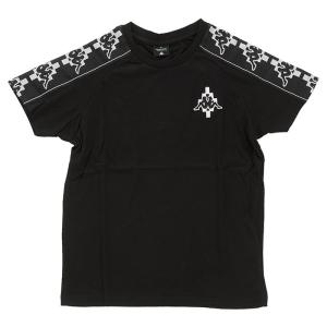 マルセロバーロン カッパ メンズ 半袖  Tシャツ MARCELO BURLON × KAPPA TAPE T-SHIRT CMAA051S18685053 1001 otr2144｜republic