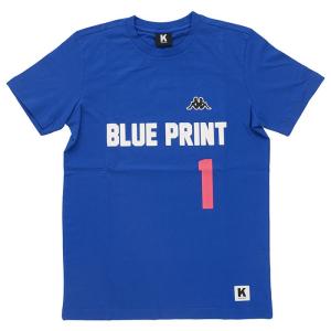 カッパ コントロール レディース Tシャツ 半袖 プリント ブルー Kappa Kontroll Blueprint T-Shirt 303YNN0 741 otr2357｜republic