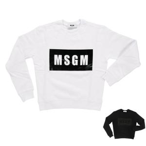 MSGM エムエスジーエム  Sweatshirt 2541MDM96 184799 01 / 184799 99  レディース スウェット トレーナー 裏起毛 ロゴ ホワイト ブラック｜republic