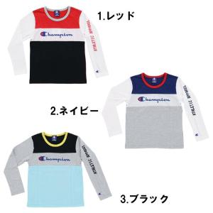 【3色】Champion チャンピオン キッズ CE7299 11 / CE7299 20 / CE7299 08 Tシャツ キッズ 子供 ロンT 長袖 ロゴ 女の子 男の子 メール便 otr3195｜republic