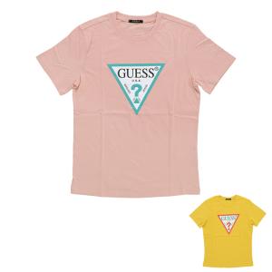 GUESS ゲス Tシャツ MJ2K9415K PNK / MJ2K9415K YLW ピンク / イエロー メンズ トップス 半袖 クルーネック ロゴ プリント 桃 黄 レッド otr3241｜republic