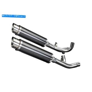 サイレンサー ヤマハVmax 1700 14 "ラウンドカーボンマフラー排気09-20 Delkevic De-Cat Slip On Yamaha VMAX 1700 14" Round Carbon Muffler Exhaust｜reright-store