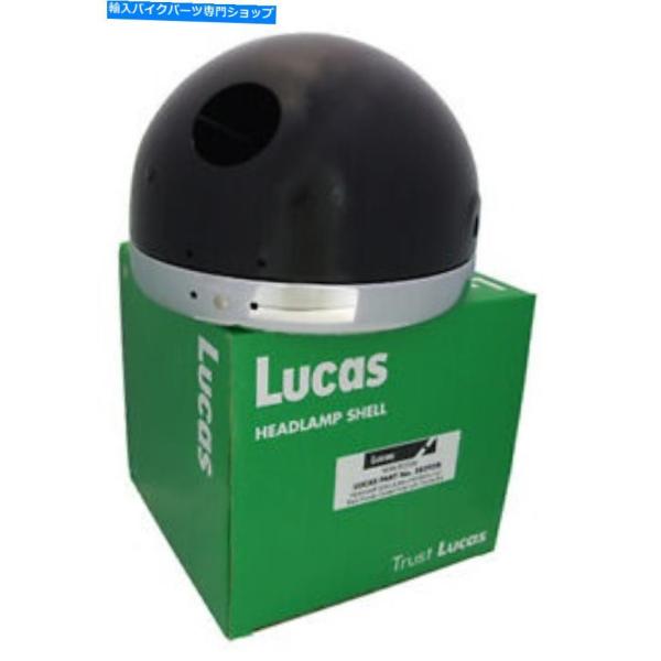 ヘッドライト ルーカスユニバーサル5 3/4 "ブラックヘッドランプシェル＆クロームリム58395b...
