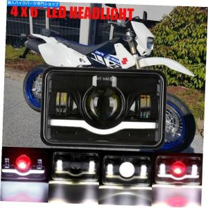 ヘッドライト ホンダXR250 XR400 XR650鈴木DRZ 4×6インチLED電球の1本
