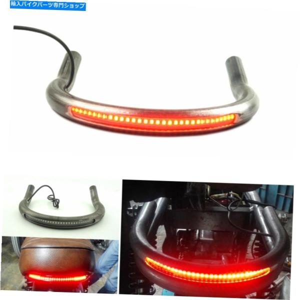 テールライト ユニバーサル修正カフェレーサーシートフレームフープループw / LEDブレーキターンテ...