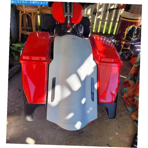Rear Fender ハーレーダビッドソンバッガーストレッチサドルバッグ拡張オーバーレイリアフェン...