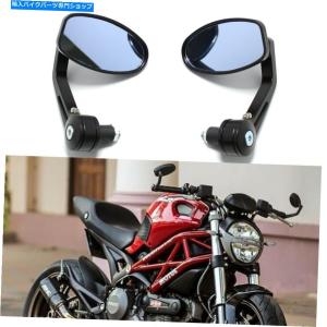 Mirror ブラックバーエンドミラービレットCNC左右ドゥカティモンスター