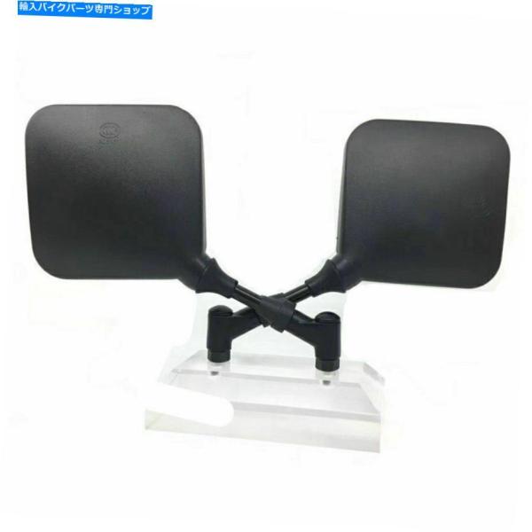 Mirror オートバイ10mm正方形背面サイドミラーデュアルスポーツブラックバイキングユニバーサル...