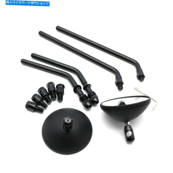 Mirror ハーレーカフェレーサーボバーのための2xオートバイ8mm 10mmのラウンドのバックビ...