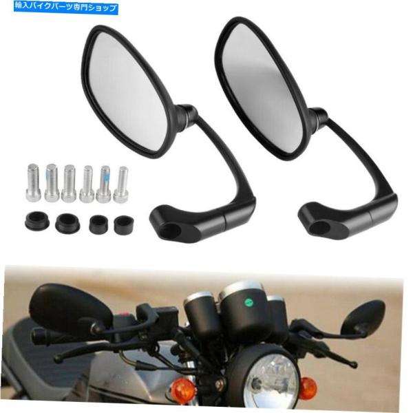 Mirror GN / CGカフェレーサーのための2倍のオートバイのL-BARのレトロな楕円形のバッ...