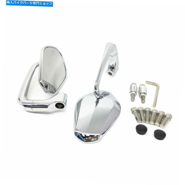 Mirror 2倍オートバイクロームハンドルバーエンドリサイューサイドミラーカフェレーサーオールドス...