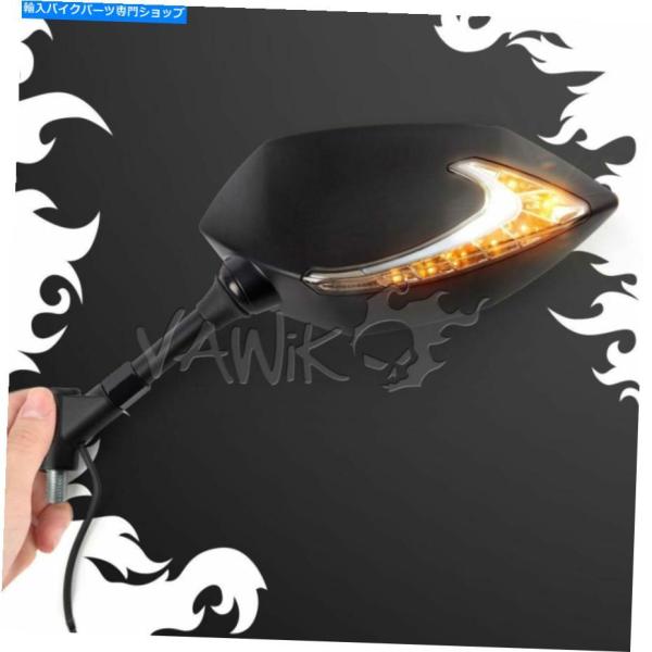 Mirror VAWIK-ルシファーLEDミラーDRL +インジケーターM8はスクーターモープ50C...