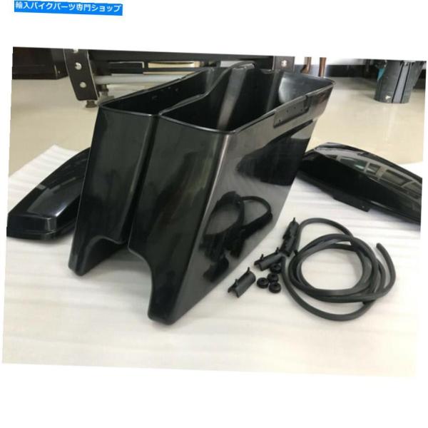 サイドバック ハーレーツーリング2014-2020 5 "拡張ハードサドルバッグ/蓋ラッチキー Fo...