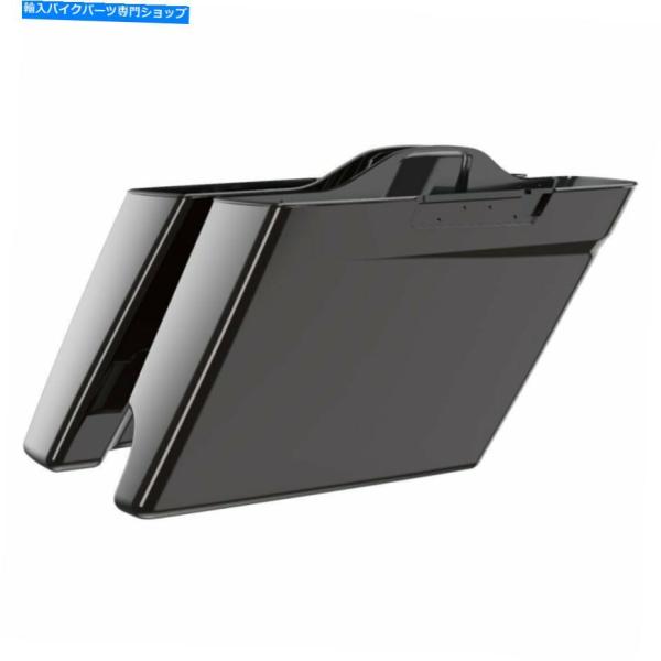 サイドバック Advan Black Forest 2へ1回の伸びたサドルバッグのハーレーツーリング...