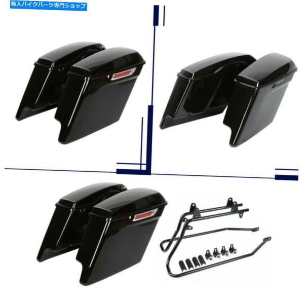 サイドバック 14-20ハーレーツーリングロードグライド5 "ストレッチサドルバッグサドルバッグ F...