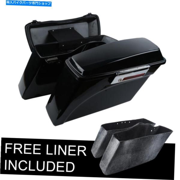 サイドバック サドルバッグトランクw /ラッチキー＆カーペットライナーハーレーツーリング1994-2...