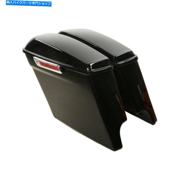 サイドバック 5 "伸縮された拡張されたサドルバッグw /ラッチキーフィットハーレーグライドキング1...