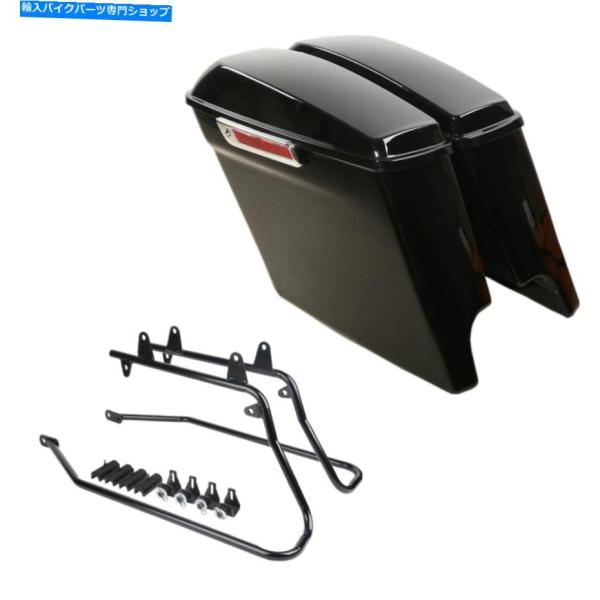 サイドバック 5 "拡張サドルバッグW /キー+コンバージョンブラケットフィットハーレーソフト84-...