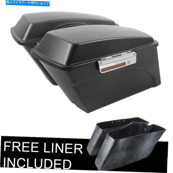 サイドバック ハードサドルバッグトランクW / LID＆ラッチキーフィット1994-2013ハーリー...