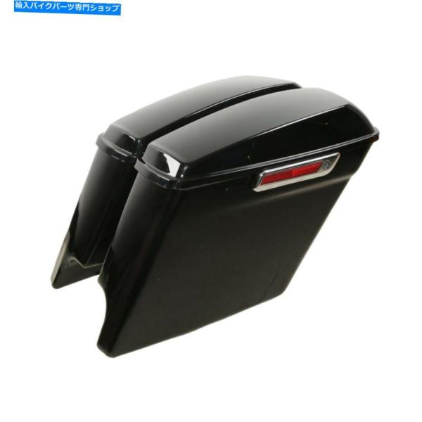 サイドバック 5 "伸縮された拡張されたサドルバッグw /ラッチキーフィットハーレーロードグライド2...