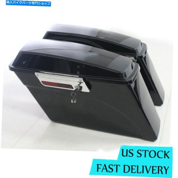 サイドバック ハードサドルバッグサドルバッグw /蓋ラッチキーフィットハーレーツーリングモデル94-...