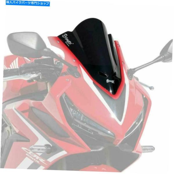 Windshield Ermax Black Aeromaxスポーツスクリーンウインドシールドホンダ...