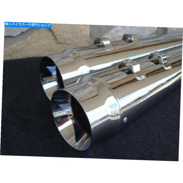 マフラー ハーリーストリートグライドフリドツーリングバッガー95-16 DNAメガホン4 "スリップ...