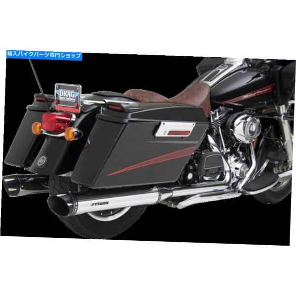 マフラー Python 4 "レイザー排気スリップオンマフラーハーレーエレクトラグライドロードキング...