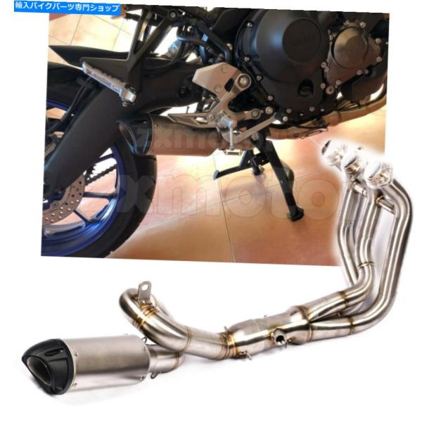 マフラー ヤマハMT09 FZ09 14-17のためのオートバイの排気システムループヘッダーの管の傾...