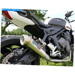 トライアンフ　トライデント６６０　アクラポビッチフルエキゾーストマフラー AKRAPOVIC アクラポビッチ フルエキゾースト レーシングライン