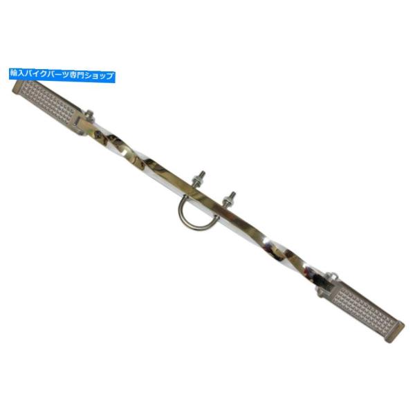 クロームパーツ シングルループクロムツイストハイウェイバーw /フットスポーツスターのためのペグを休...