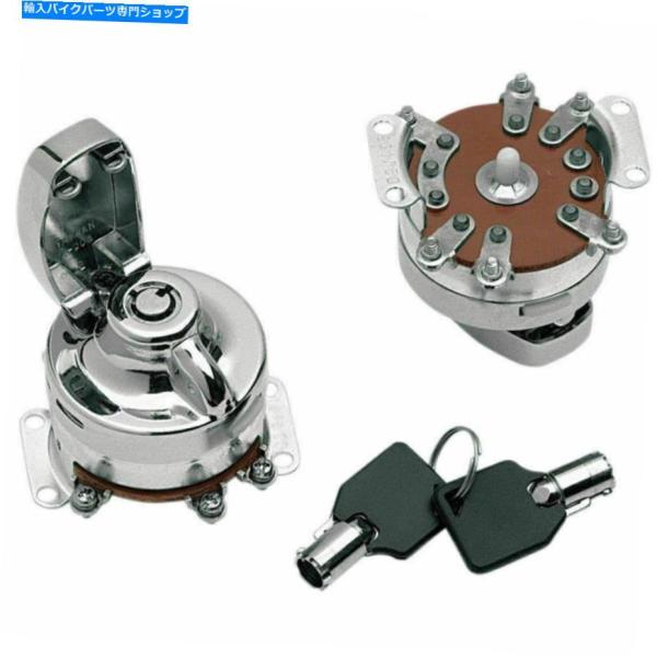 クロームパーツ 1984-1995ハーレーファットボブOEMのためのクロムキー内部接触スイッチ＃71...