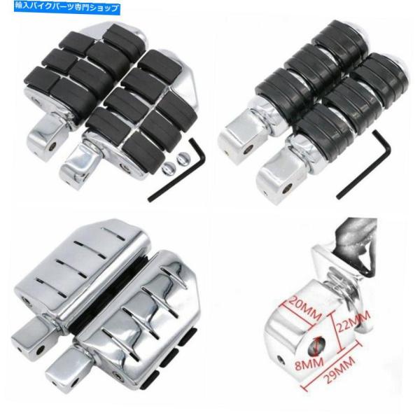 クロームパーツ フロントライダーフットペグのフットレストヤマハレイダーXV1900 08-15 VM...