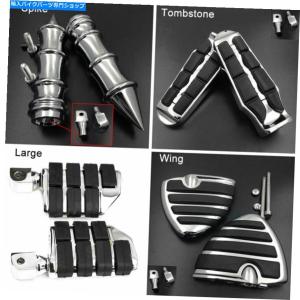 クロームパーツ 2009-15 14ヤマハ侵入者XV1900 / V-MAX VMX1700 / FZ6R Large Front Foot Pegs For 2009-15 14 Yamaha Raider XV1900 / V-Max VMX1700｜reright-store