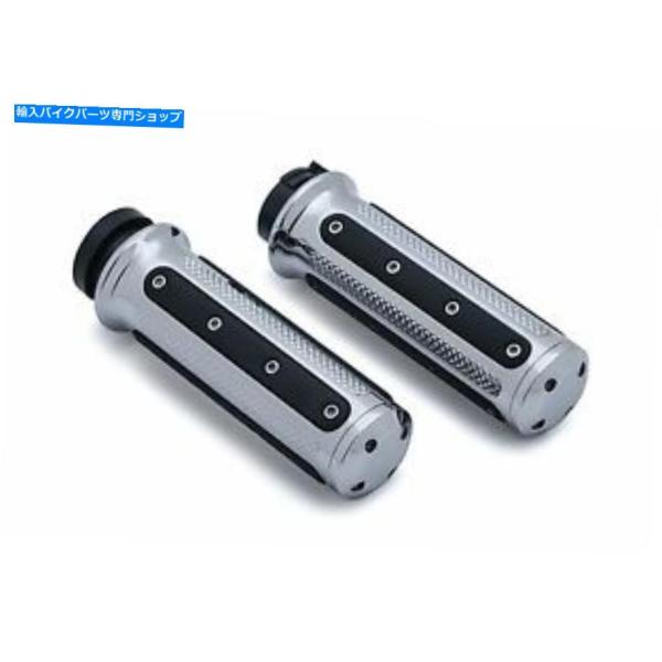 クロームパーツ クライャキンクローム重工業ハンドグリップハーレーW /ケーブルスロットル Kurya...