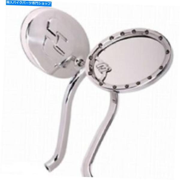 クロームパーツ Freedom RiderオートバイDale Hardtトリビュートミラー、左 - ...