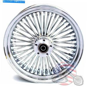 クロームパーツ 21/18ハーレーソフト用ファットスポークフロントリア
