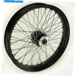 クロームパーツ 21/18ハーレーソフト用ファットスポークフロントリア