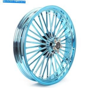 クロームパーツ 21/18ハーレーソフト用ファットスポークフロントリア