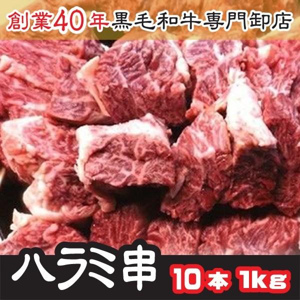 ハラミ 肉 BBQ セット 牛ハラミ サガリ肉厚串 10本 １本100g 米国産 トップチョイス 送...