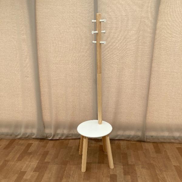 中古 木製ラック アンブラピラースツール＆コートラック